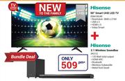 Hisense 50" Smart UHD LED TV 50A6100UW + Hisense 2.1 Wireless Soundbar HS212