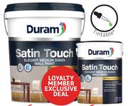 Duram Satin Touch White Mid Sheen Interior/Exterior Wall Paint-5L