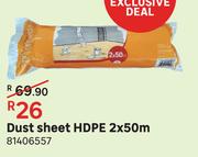 Dust Sheet HDPE 2 x 50m