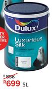 Dulux Luxurious Silk Brilliant White Interior Mid Sheen Wall Paint-5L