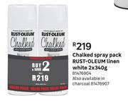 Rust Oleum Linen White Chalked Spray Pack-2 x 340g