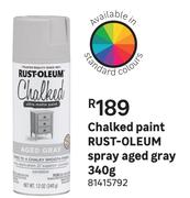 Rust Oleum Spray Aged Gray Chalked Paint-340g