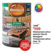 Dulux Woodgard Timbapreservative Clear Exterior Preservative Wood-5L
