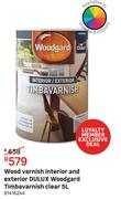 Dulux Woodgard Timbavarnish Interior & Exterior Wood Varnish-5L