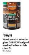 Dulux Woodgard Marine Timbavarnish Clear Exterior Gloss Wood Varnish-5L