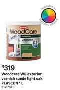 Plascon Exterior Varnish Suede Light Oak WB Woodcare-1L