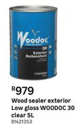 Woodoc 30 Clear Exterior Low Gloss Wood Sealer-5L