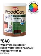 Plascon Woodcare Clear Exterior Suede Water Based Wood Varnish-5L