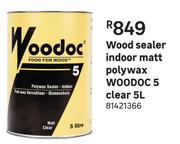 Woodoc 5 Polywax Indoor Matt Wood Sealer Clear-5L