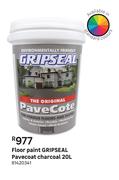 Gripseal Floor Paint Pavecoat (Charcoal)-20Ltr