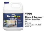 Duram Cleaner & Degreaser Showfloor-5Ltr