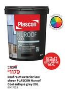 Plascon Roof Paint Exterior Low Sheen Nuroof Cool (Antique Grey)-20L