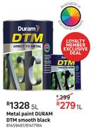 Duram Metal Paint DTM Smooth (Black)-1Ltr