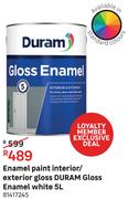 Duram Gloss Enamel Paint (Interior/Exterior White)-5Ltr 81417245