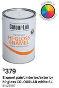 Colourlab Hi-Gloss Enamel Paint (Interior/Exterior White)-5Ltr 81425987