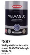 Plascon Velvaglo Wall Paint (Interior Satin Sheen White)-5Ltr 81416725