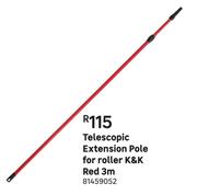 K&K Telescopic Extension Pole Roller Red 3m