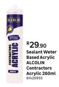 Alcolin Contractors Acrylic Sealant Water Based Acrylic 260ml