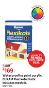 Duram Waterproofing Paint Acrylic Flexikote Black Includes Mesh-5L