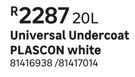 Plascon Universal Undercoat (White)-20Ltr
