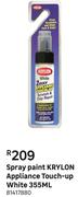 Krylon Appliance Touch-Up Spray Paint (White)-355ml