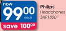 Philips Headphones SHP1800-Each