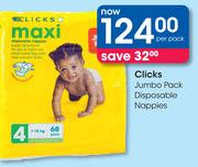 Clicks Jumbo Pack Disposable Nappies-Per Pack