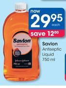 Savlon Antiseptic Liquid-750ml Each