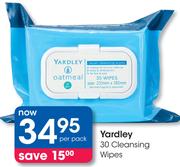 Yardley 30 Cleansing Wipes-Per Pack