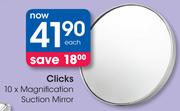Clicks 10x Magnification Suction Mirror-Each