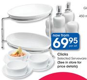 Clicks Selected Serveware-Per Set