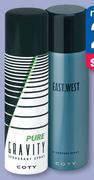 Coty Men's Deodorant Spray-120ml Each