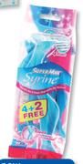 Super Max 4+2 Women's Syrine Disposable Razors-Per Pack