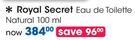 Royal Secret Eau De Toilette Natural-100ml