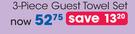 Clicks 3 Piece Guest Towel Set-Per Set