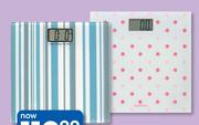 Safeway Electronic Scale Blue Stripe Or Cerise Pink Dots-Each