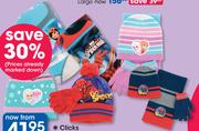 Clicks Character Frozen Or Spider Man Beanie Sets And Fleece Throws-Each