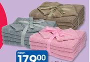 Clicks 6 Piece Bath Towel Set-Per Set