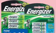 Energizer Recharge AAA Or AA 4 Pack Batteries MAH700-Per Pack