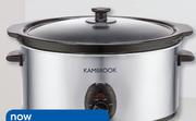Kambrook 6Ltr Stainless Steel Slow Cooker