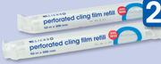 Clicks 50m Perforated Cling Film Refills-Each