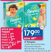Pampers Jumbo Pack Active Baby Disposable Nappies-Per Pack