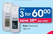 Axe Aerosols-3x150ml