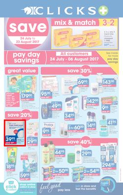 Clicks : Pay Day Savings (24 July - 23 Aug 2017), page 1