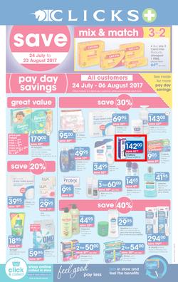 Clicks : Pay Day Savings (24 July - 23 Aug 2017), page 1