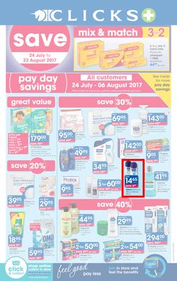Clicks : Pay Day Savings (24 July - 23 Aug 2017), page 1