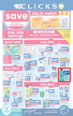 Clicks : Pay Day Savings (24 July - 23 Aug 2017), page 1