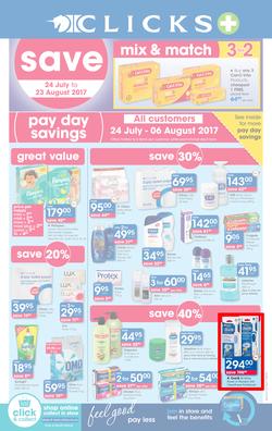 Clicks : Pay Day Savings (24 July - 23 Aug 2017), page 1