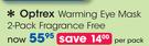 Optrex Warming Eye Mask 2 Pack Fragrance Free-Per Pack