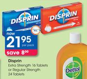 Disprin Extra Strength 16 Tablets Or Regular Strength 24 tablets-Per Pack